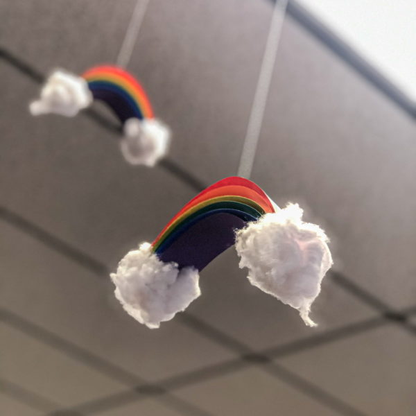 Rainbows float before my eyes