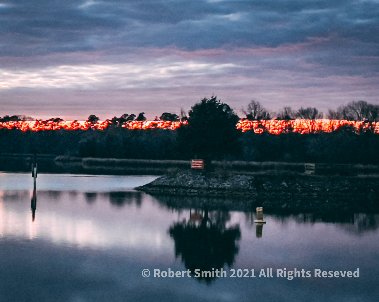 Sunset at Florence Marina State Park