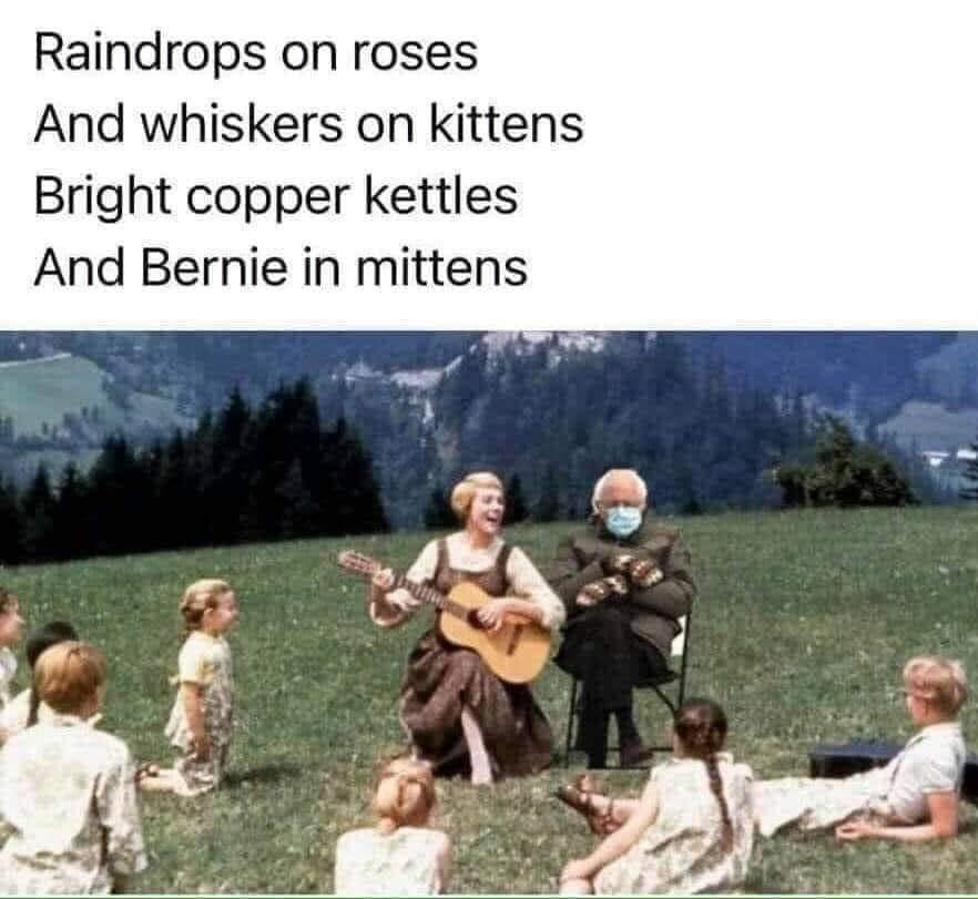 Laugh it Up! Bernie in Mittens!