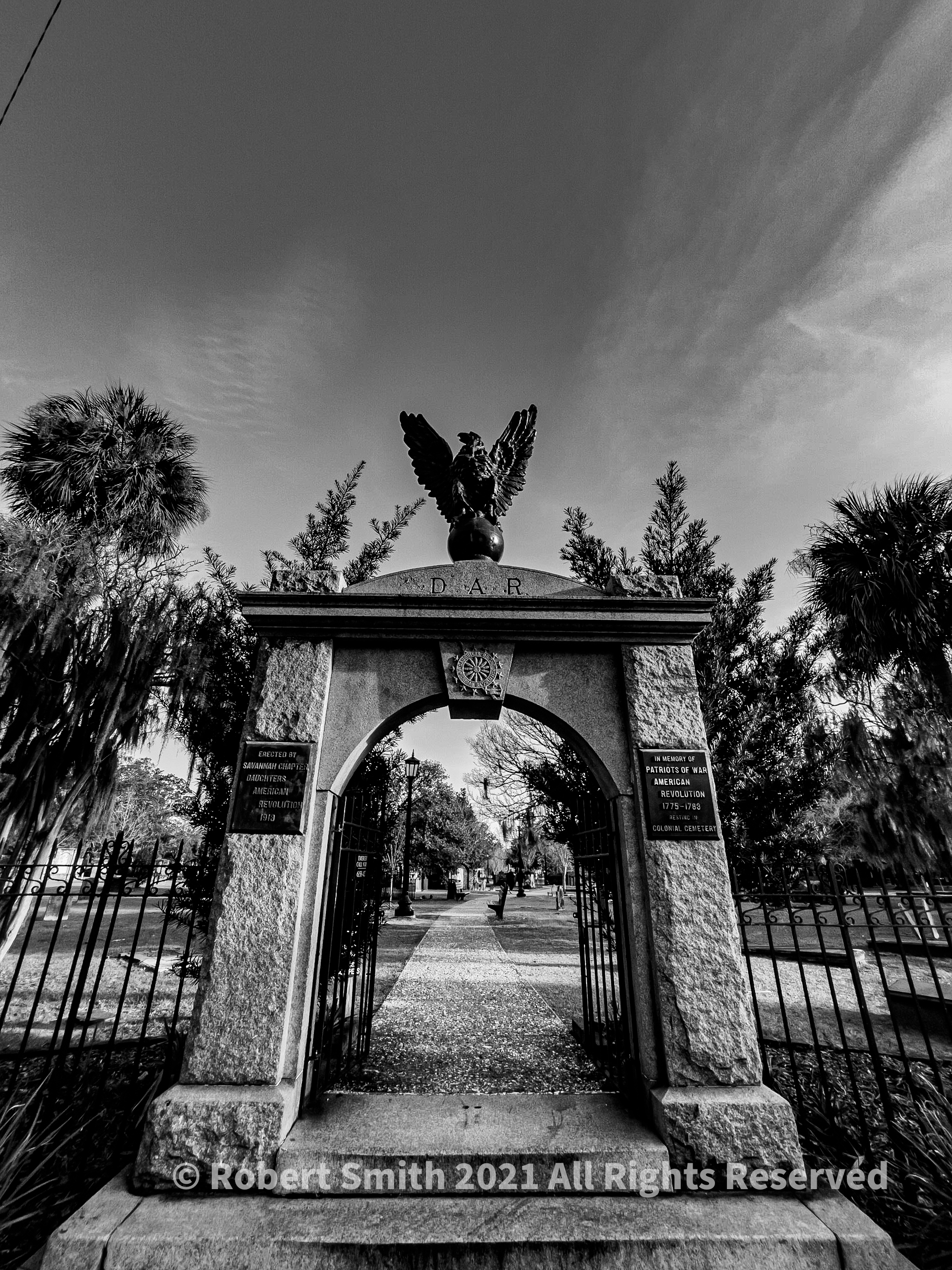Colonial Park Cemetery in Monochrome: