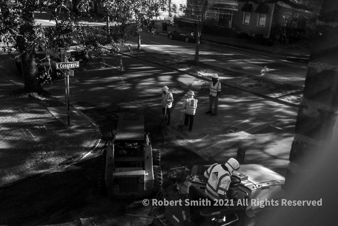 Road Work at East Congress and East Broad