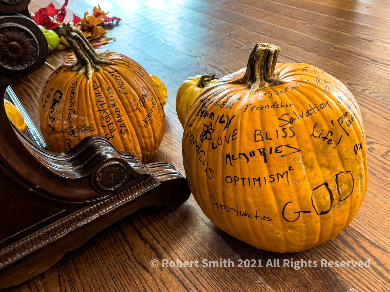 Pumpkins of “Thanks” –  Thanks on Thanksgiving