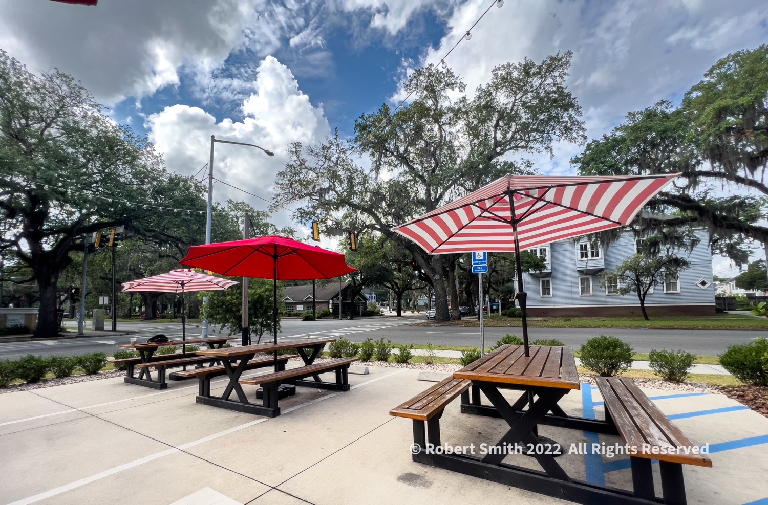 Three Umbrellas at a Bodega