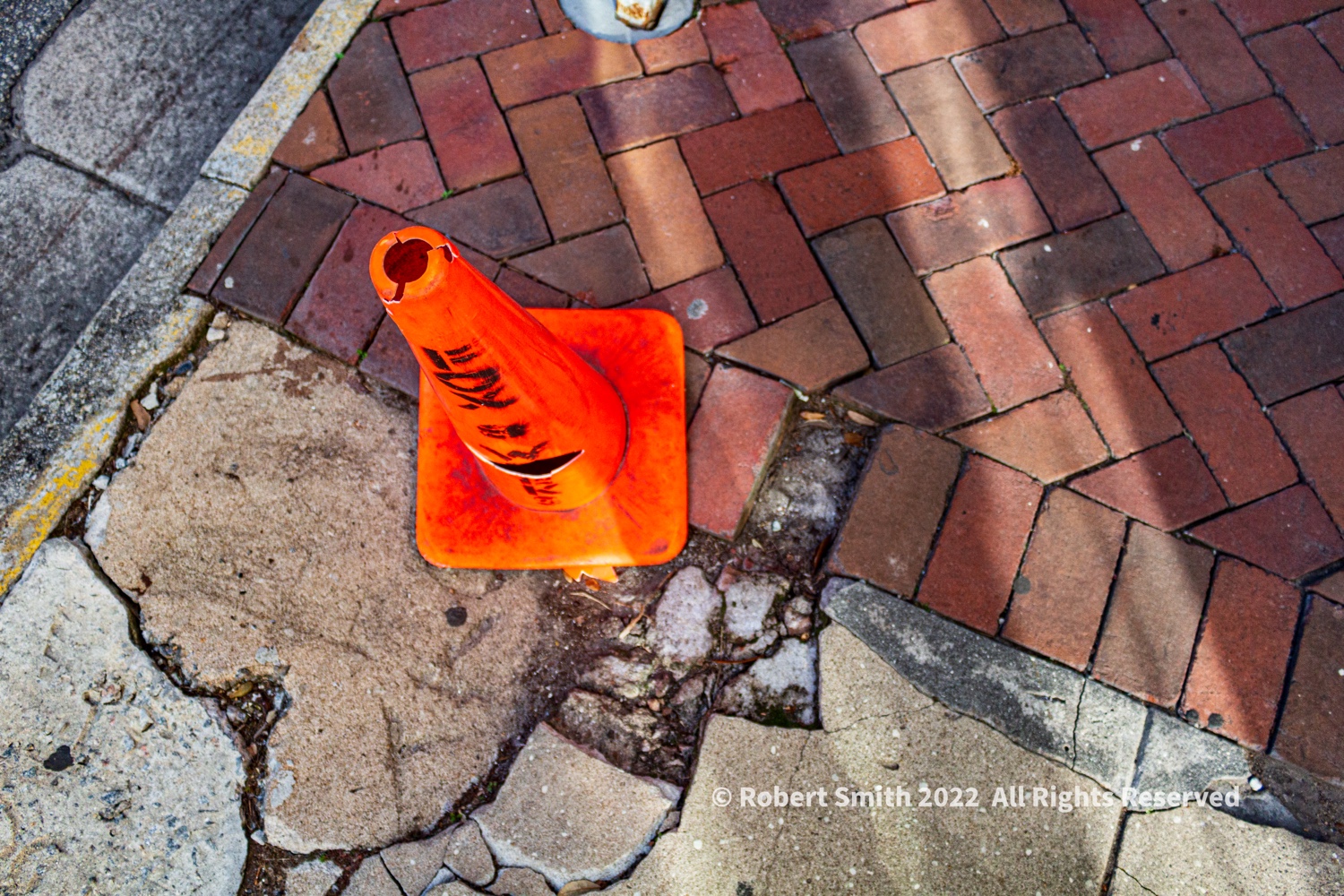 Sidewalk Scene: Caution, Watch Your Step