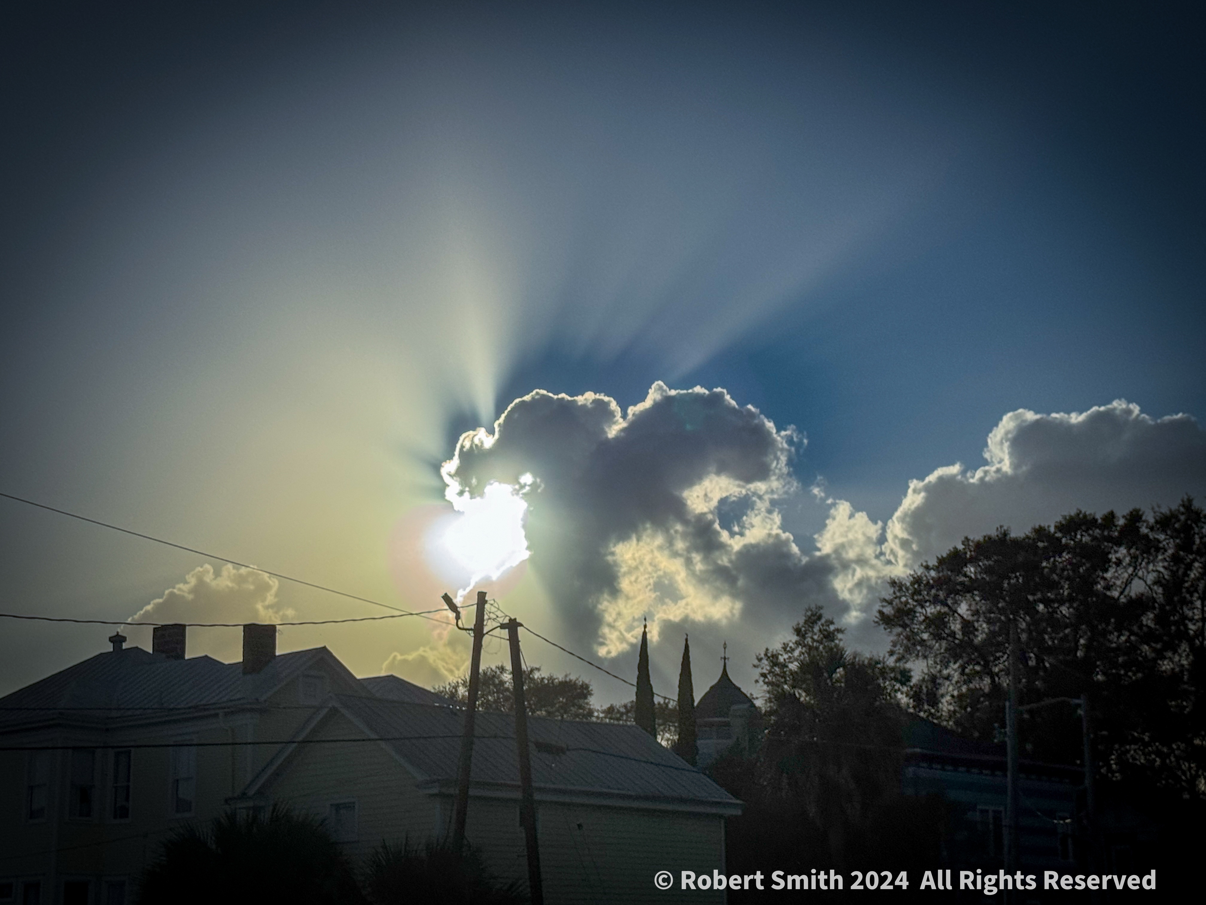 Cloud vs Evening Sun.  Talk about a Dramatic Sky!