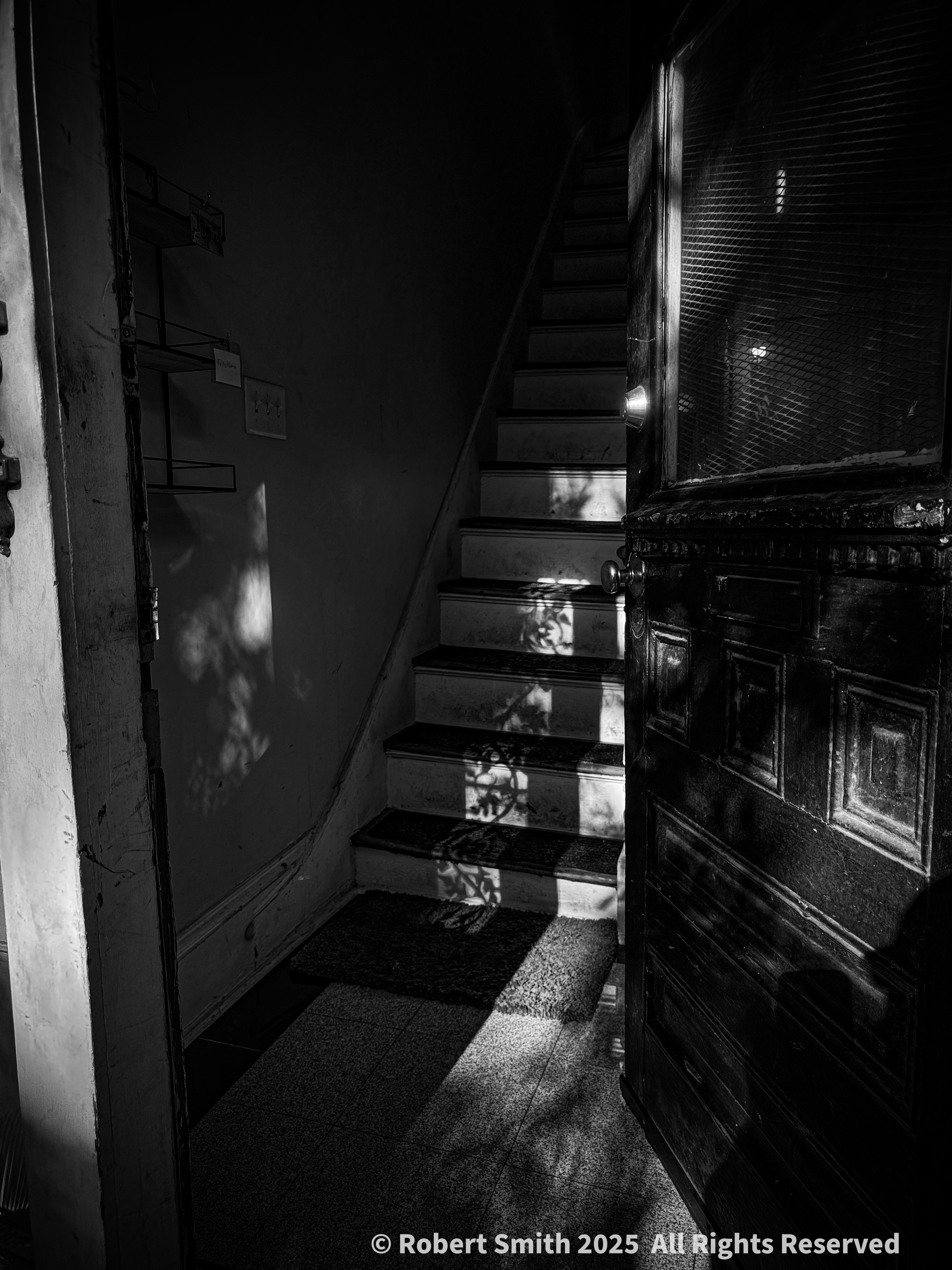 Shadows on Stairs in Monochrome