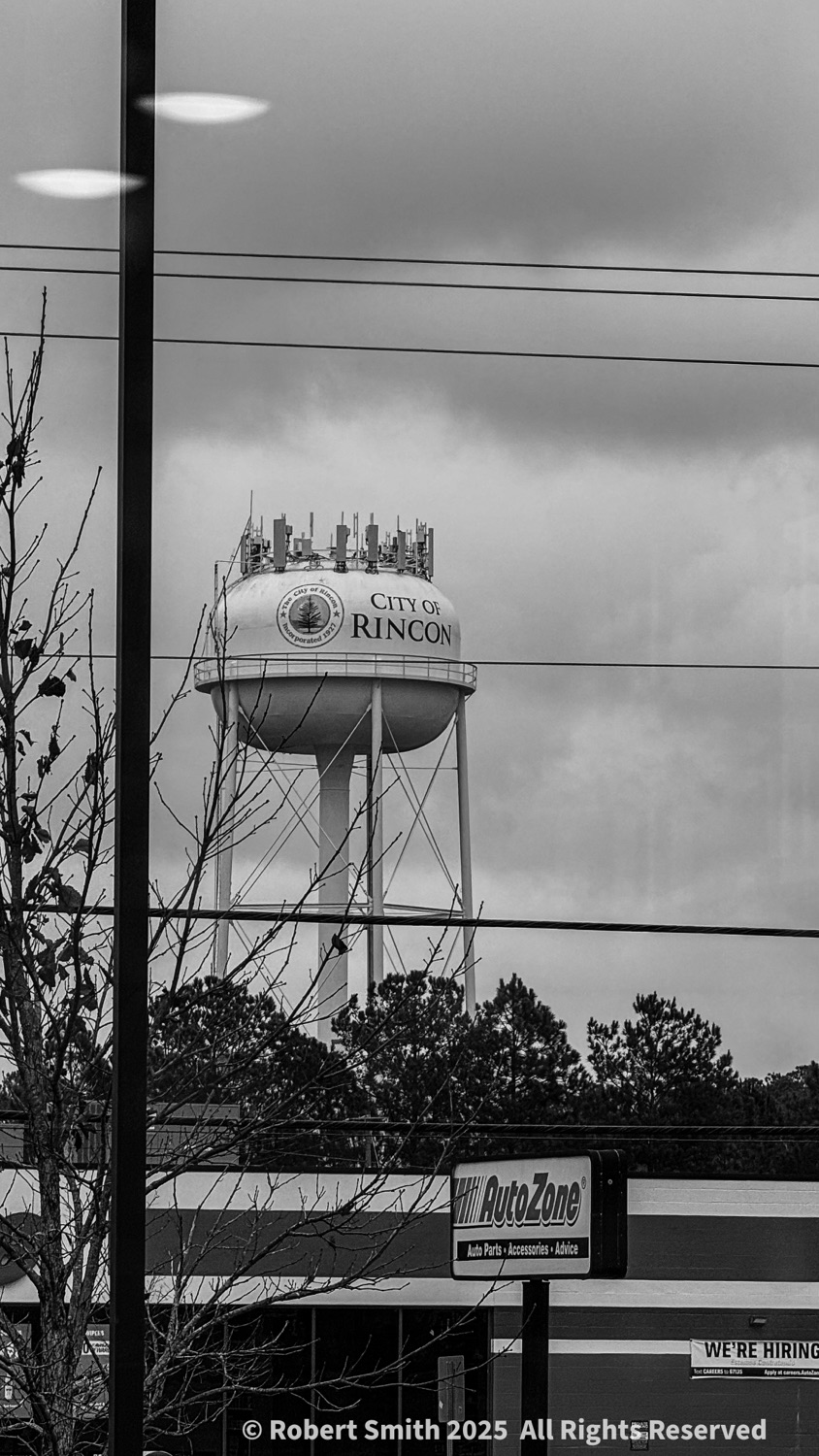 Rincon Water Tower in Monochrome