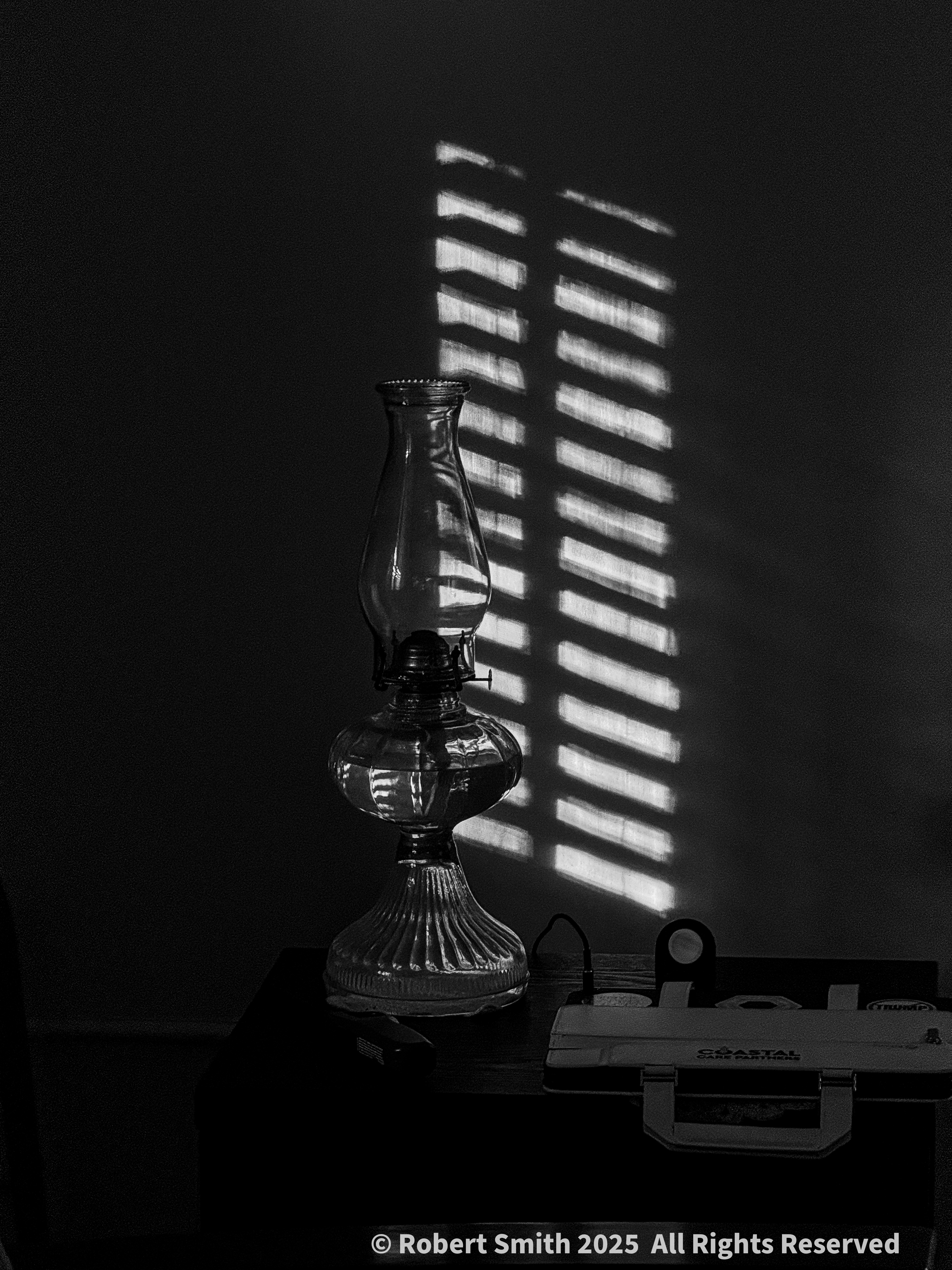 Oil Lamp in Monochrome