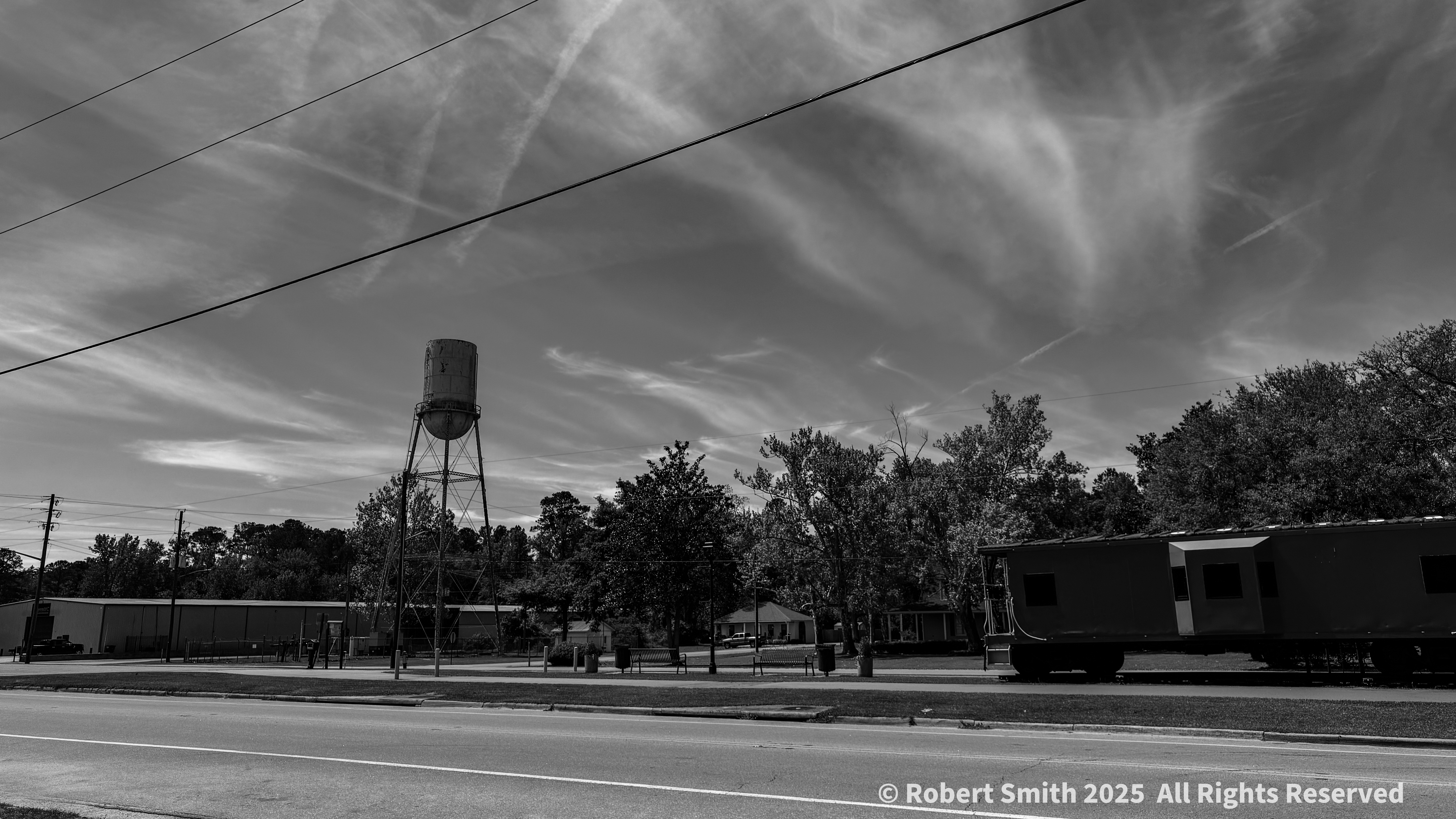 Guyton Water Tower in Monochrome